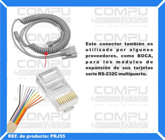 Plug RJ50 10 Contactos. COMPUTOYS Ref: PRJ55.